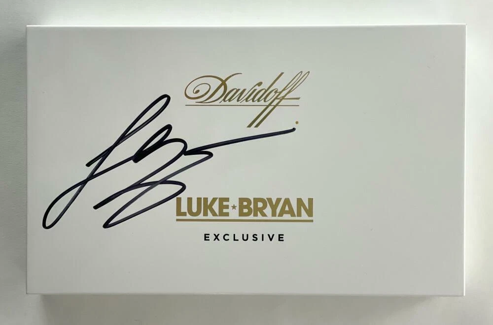 LUKE BRYAN SIGNED AUTOGRAPH EXCLUSIVE DAVIDOFF SHORE THING BOX W/ 1 CIGAR! JSA