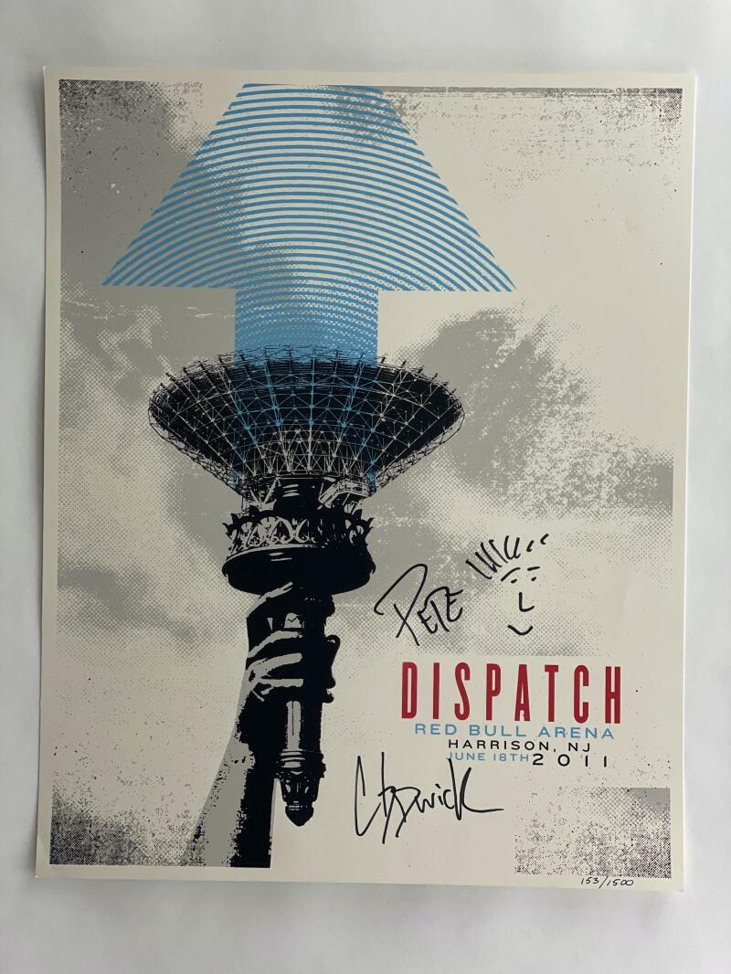 PETE HEIMBOLD CHAD URMSTON SIGNED AUTOGRAPH 16X20 CONCERT TOUR POSTER - DISPATCH