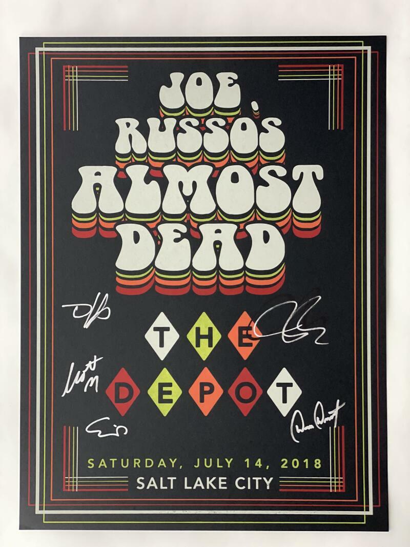 JOE RUSSO'S ALMOST DEAD BAND SIGNED AUTOGRAPH 18X24 CONCERT TOUR POSTER GRATEFUL