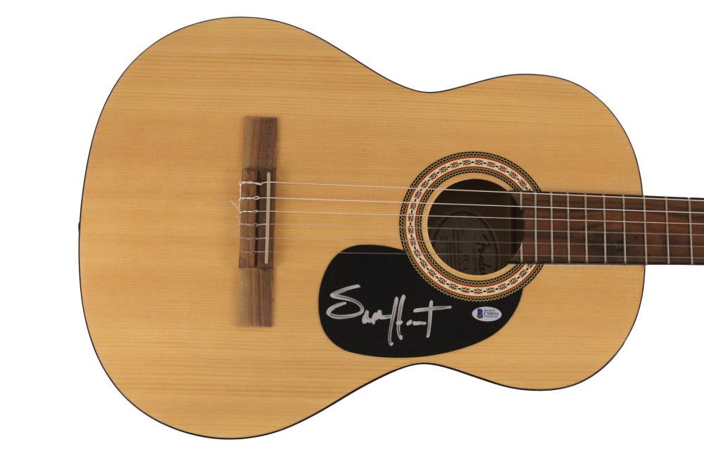 SAM HUNT SIGNED AUTOGRAPH FULL SIZE FENDER ACOUSTIC GUITAR - MONTEVALLO W/ BAS