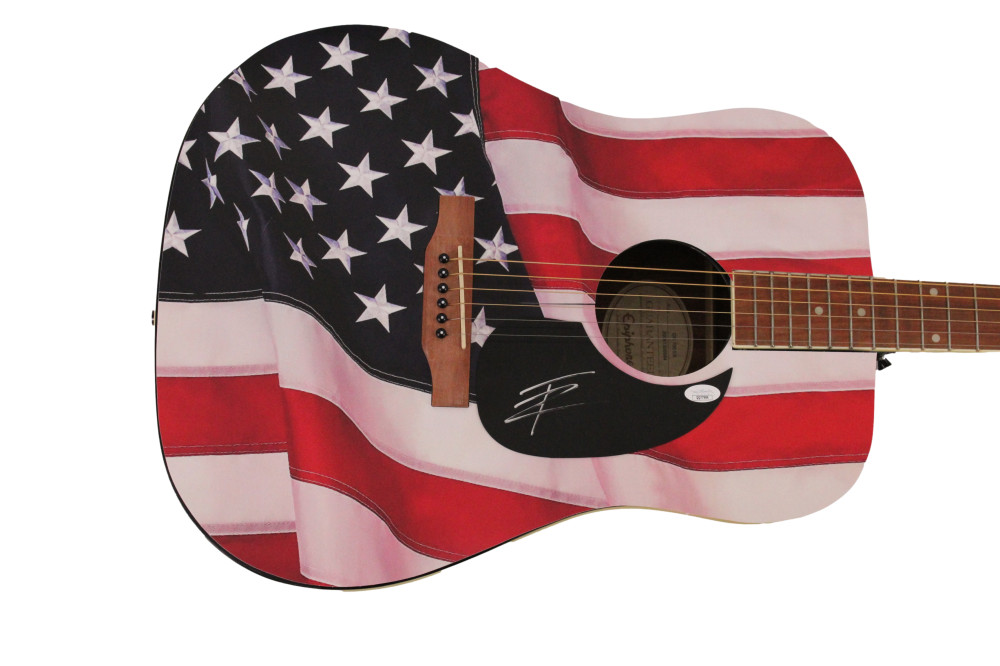 THOMAS RHETT SIGNED AUTOGRAPH CUSTOM AMERICAN FLAG GIBSON EPIPHONE GUITAR JSA