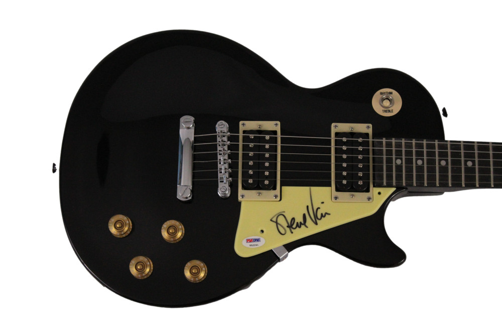STEVE VAI SIGNED AUTOGRAPH GIBSON EPIPHONE LES PAUL GUITAR - FRANK ZAPPA PSA