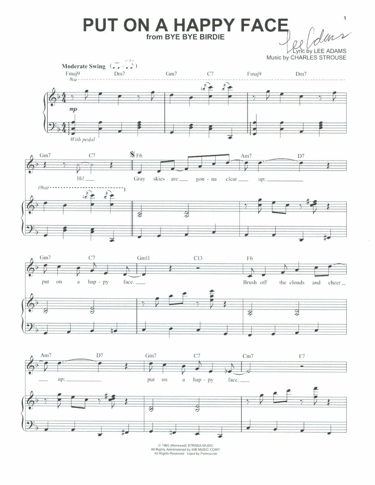 LEE ADAMS SIGNED AUTOGRAPH 