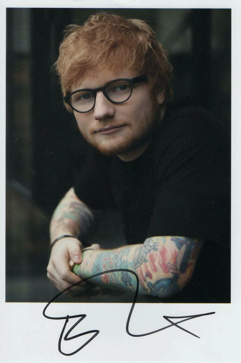 ED SHEERAN SIGNED AUTOGRAPH 6x9 PHOTO - PLUS MULTIPLY DIVIDE EQUALS RARE! W/ JSA