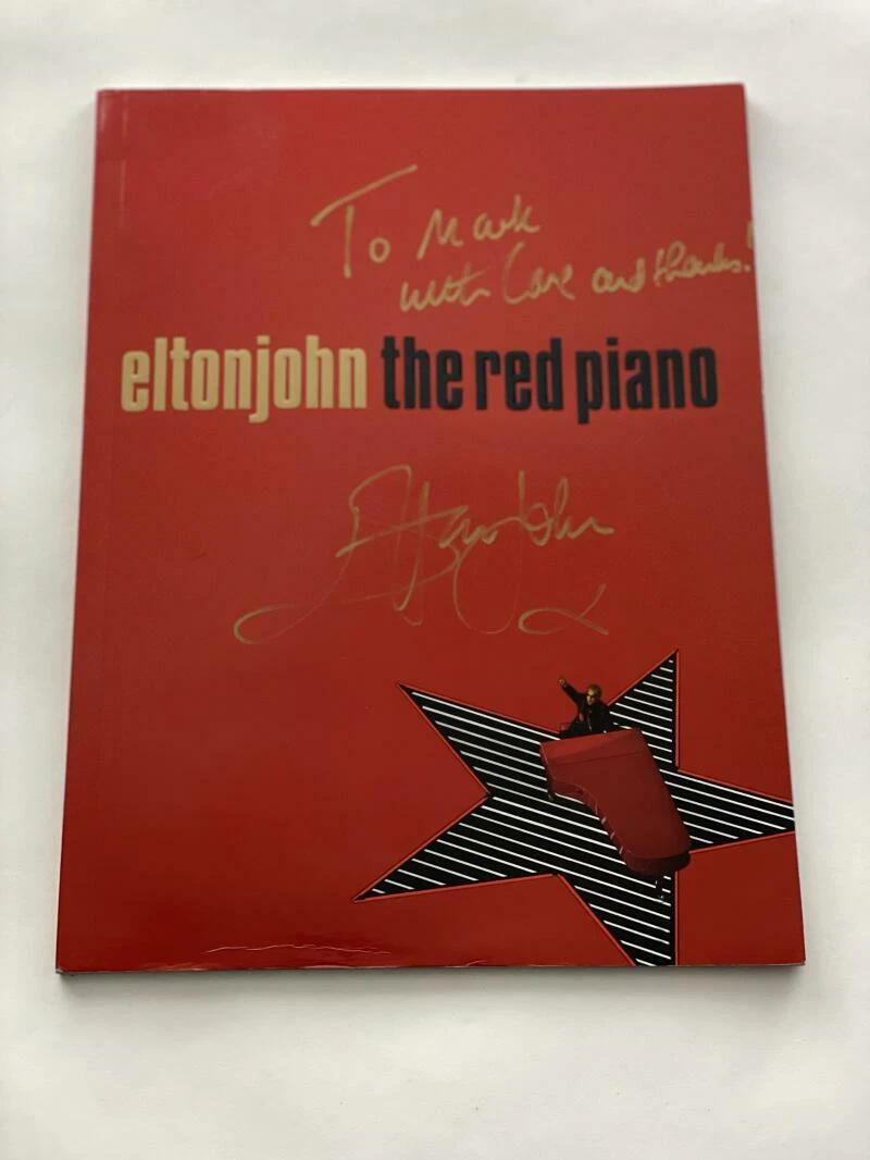 ELTON JOHN SIGNED AUTOGRAPH THE RED PIANO LAS VEGAS TOUR PROGRAM - VERY RARE JSA