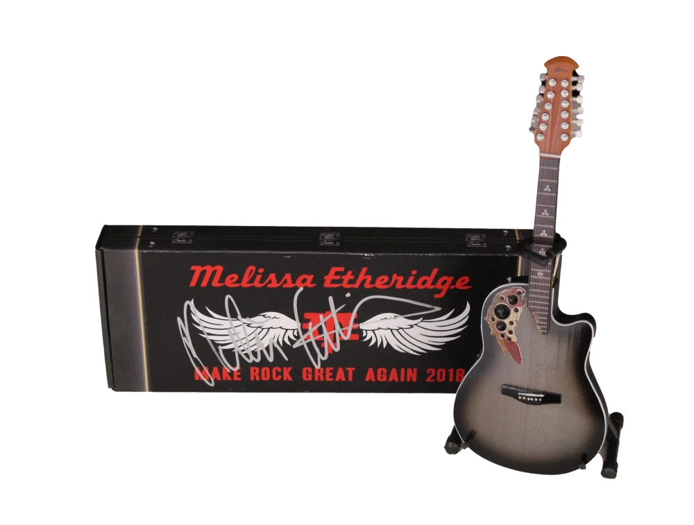 MELISSA ETHERIDGE SIGNED AUTOGRAPH MINI MINIATURE MODEL GUITAR NEW IN BOX! RARE!