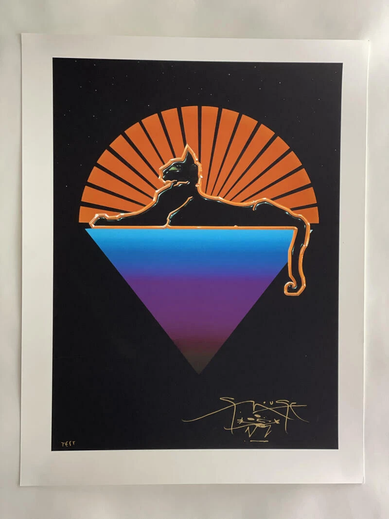 STANLEY MOUSE SIGNED AUTOGRAPH 17X22 TEST POSTER PRINT GRATEFUL DEAD ARTIST JSA