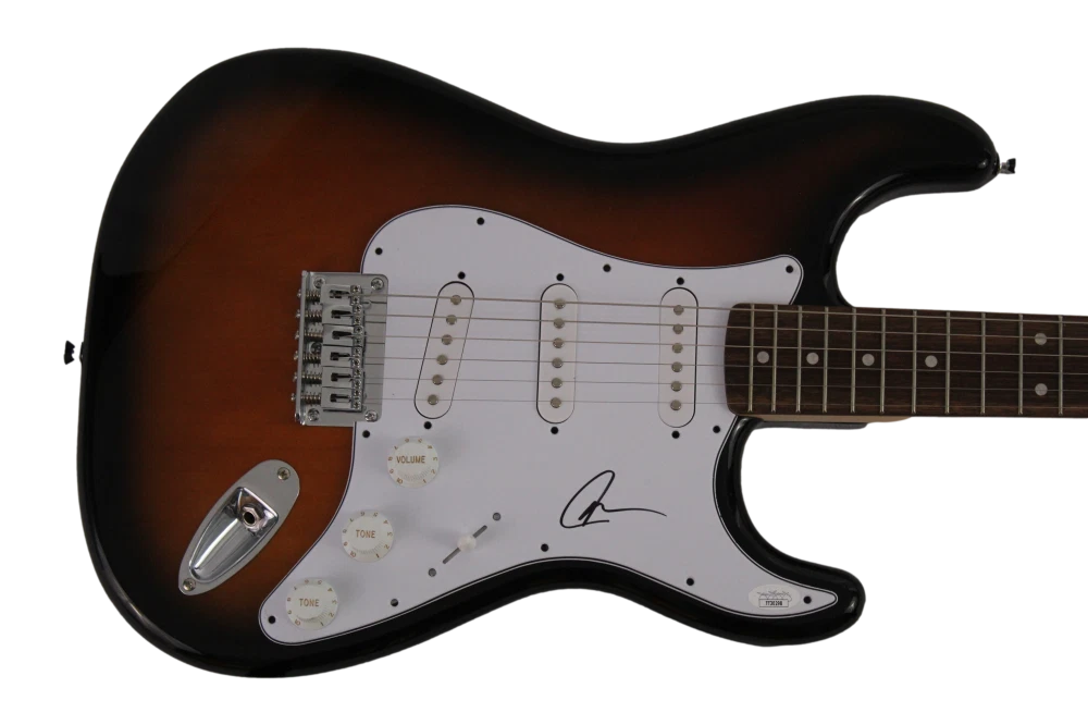 JOE JONAS BROTHERS SIGNED AUTOGRAPH FULL SIZE FENDER ELECTRIC GUITAR - W/ JSA