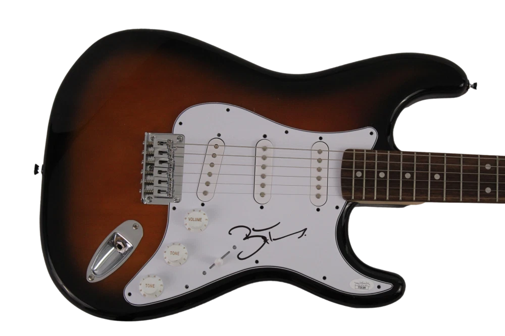 BRANDON FLOWERS SIGNED AUTOGRAPH FS FENDER ELECTRIC GUITAR - THE KILLERS W/ JSA