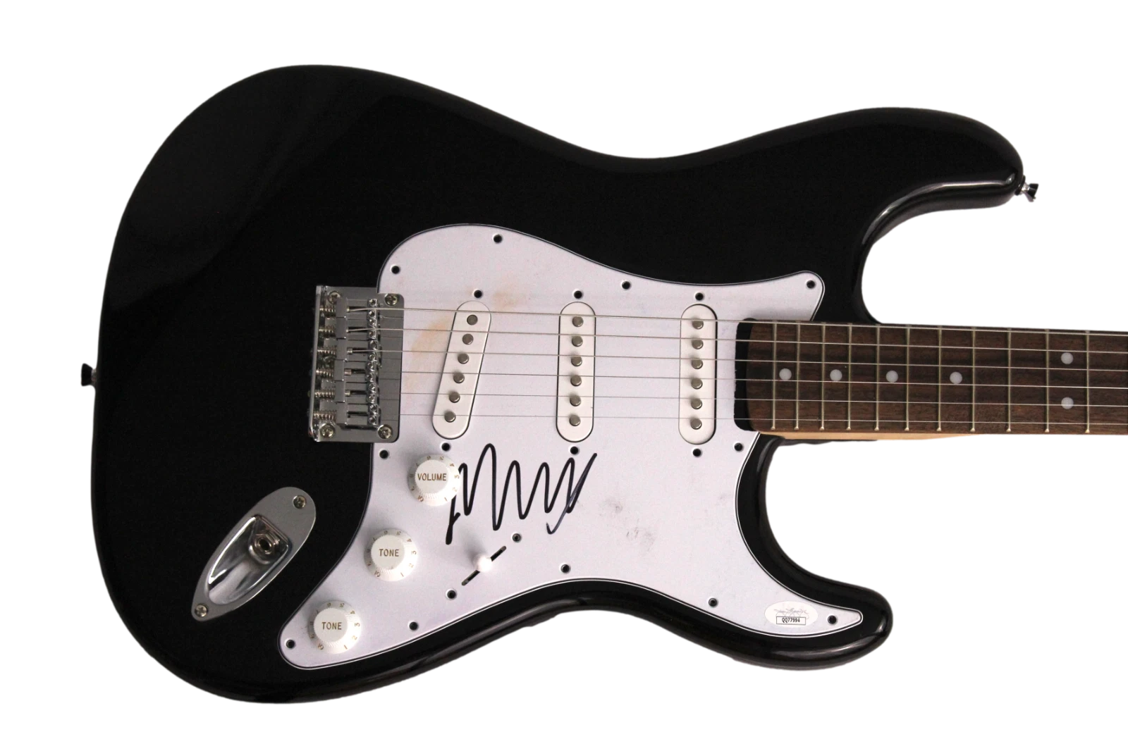 MARCUS MUMFORD SIGNED AUTOGRAPH FULL SIZE B FENDER ELECTRIC GUITAR & SONS W/ JSA