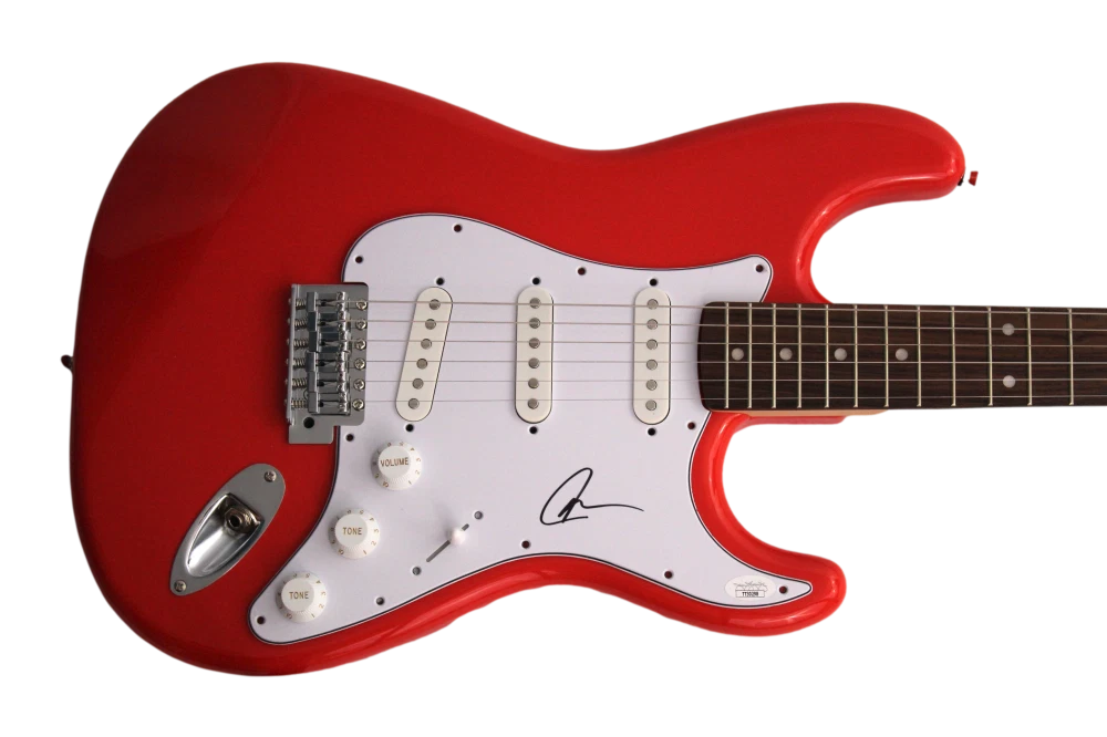 JOE JONAS BROTHERS SIGNED AUTOGRAPH FULL SIZE R FENDER ELECTRIC GUITAR RARE JSA