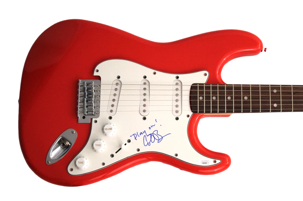CONAN O'BRIEN SIGNED AUTOGRAPH FULL SIZE R FENDER ELECTRIC GUITAR TEAM COCO JSA