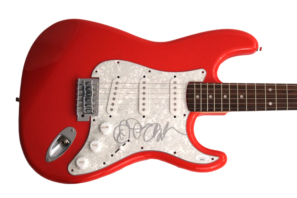 DAVE CHAPPELLE SIGNED AUTOGRAPH RED FENDER ELECTRIC GUITAR - COMEDY LEGEND JSA