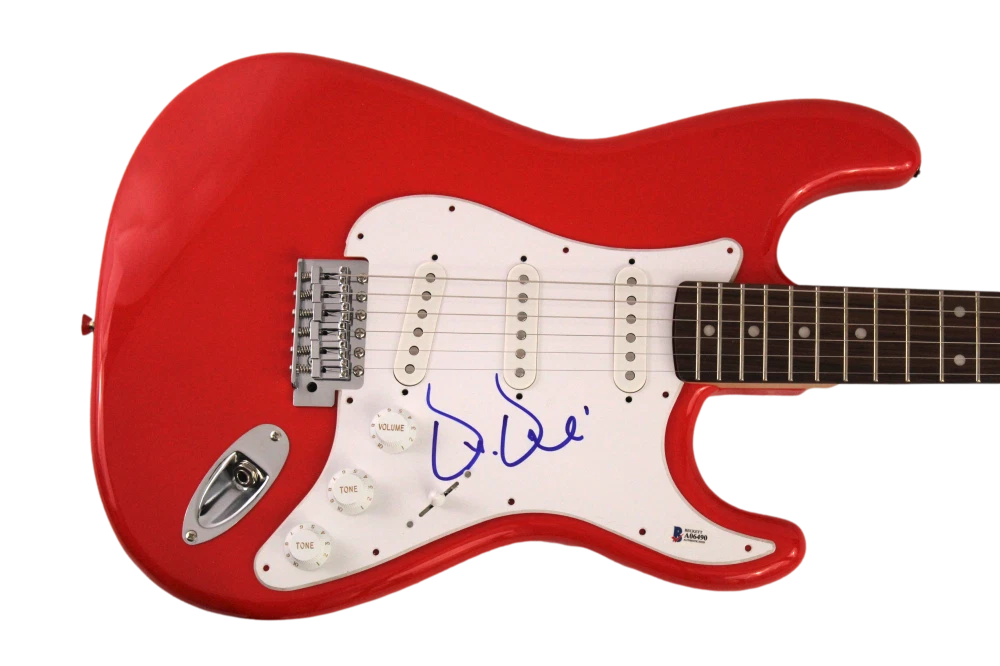 DR DRE SIGNED AUTOGRAPH FULL SIZE RED FENDER ELECTRIC GUITAR  - RAP ICON W/ BAS