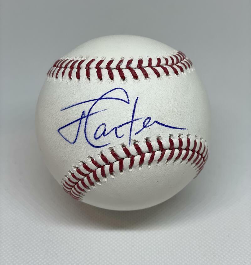 PRESIDENT JIMMY CARTER SIGNED AUTOGRAPH OMLB BASEBALL BALL - VERY RARE!