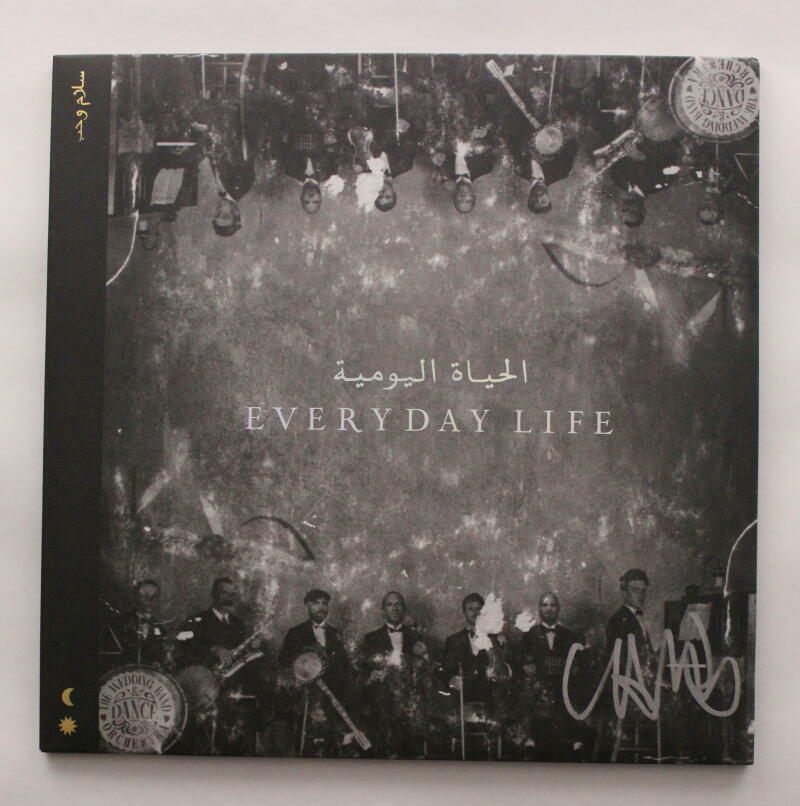 CHRIS MARTIN SIGNED AUTOGRAPH ALBUM VINYL RECORD - COLDPLAY EVERYDAY LIFE W/ JSA