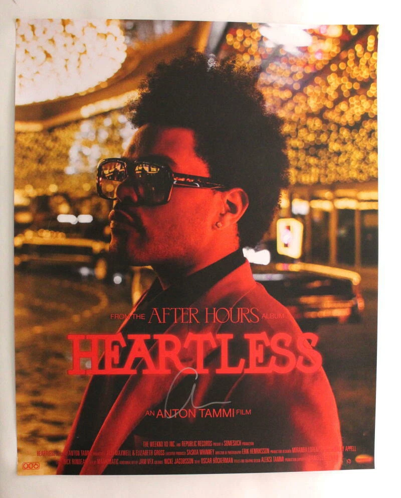 THE WEEKND SIGNED AUTOGRAPH 24X30 CONCERT TOUR POSTER - HEARTLESS AFTER HOURS