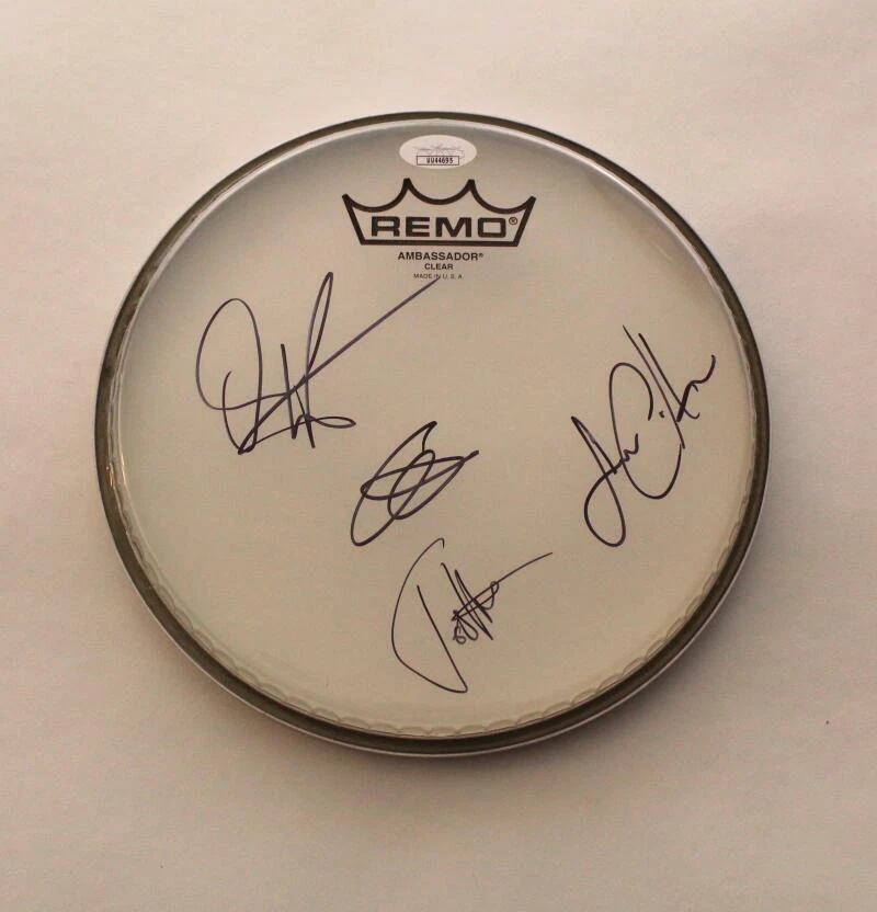WE CAME AS ROMANS BAND X4 SIGNED AUTOGRAPH 8″ DRUMHEAD – TRACING BACK ROOTS  JSA COLLECTIBLE MEMORABILIA