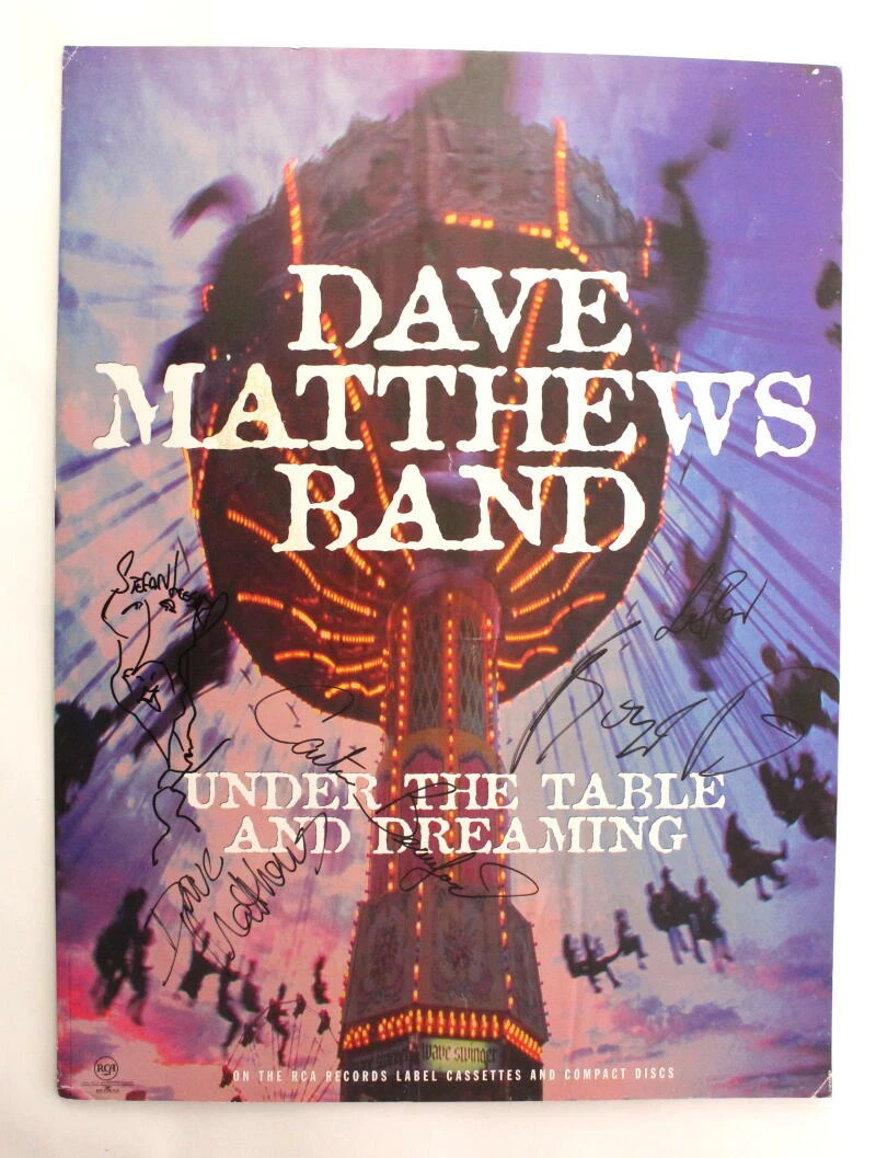 DAVE MATTHEWS FULL BAND SIGNED AUTOGRAPH FOAM BACKED CONCERT TOUR POSTER w/ JSA