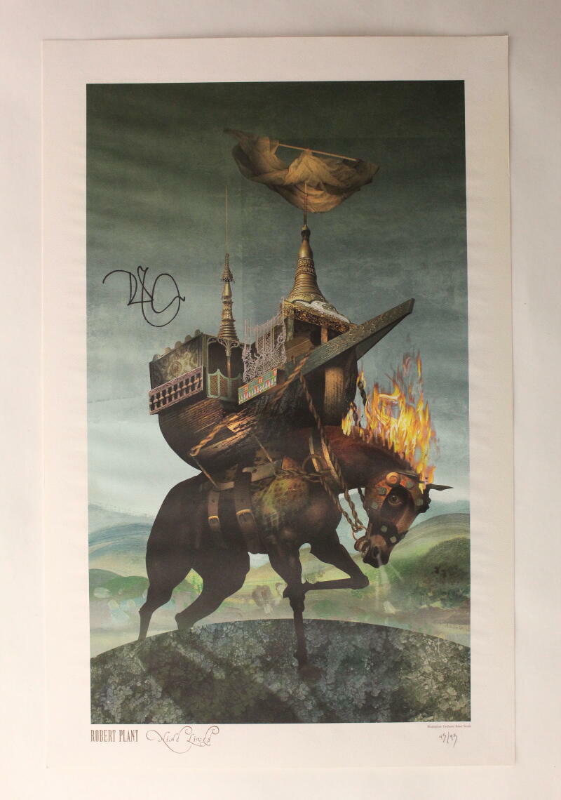 ROBERT PLANT SIGNED AUTOGRAPH 16X25 CONCERT TOUR POSTER - LED ZEPPELIN ICON JSA