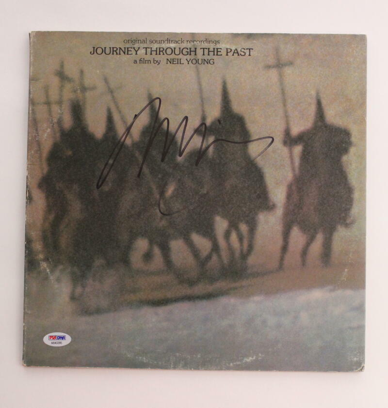 NEIL YOUNG SIGNED AUTOGRAPH ALBUM VINYL RECORD - JOURNEY THROUGH THE PAST PSA