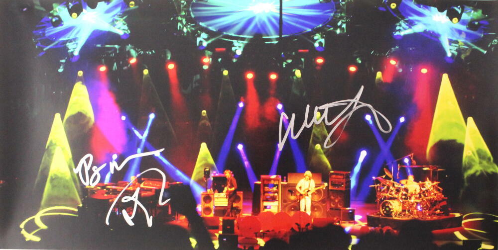 PHISH (X3) SIGNED AUTOGRAPH 10X20 PHOTO POSTER - TREY ANASTASIO, MIKE, PAGE ACOA