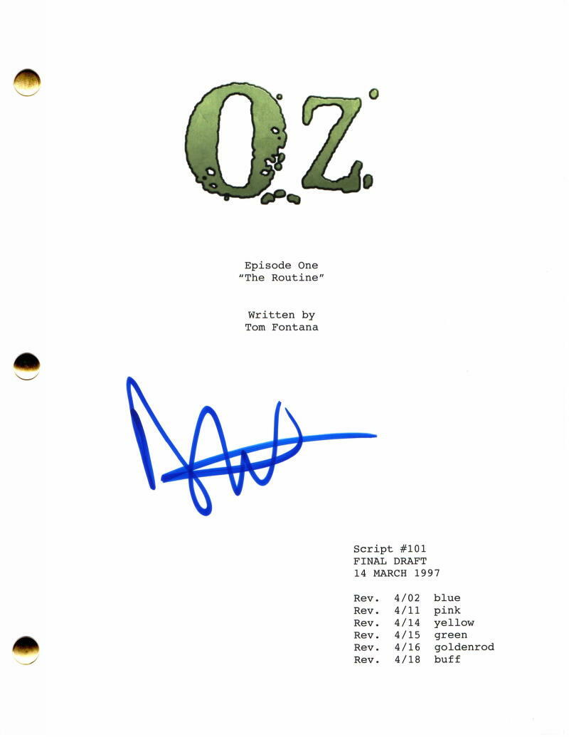 DEAN WINTERS SIGNED AUTOGRAPH OZ FULL PILOT SCRIPT - MAYHEM ALLSTATE INSURANCE
