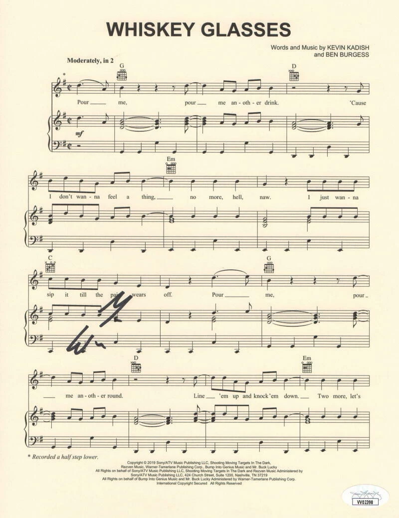 MORGAN WALLEN SIGNED AUTOGRAPH 