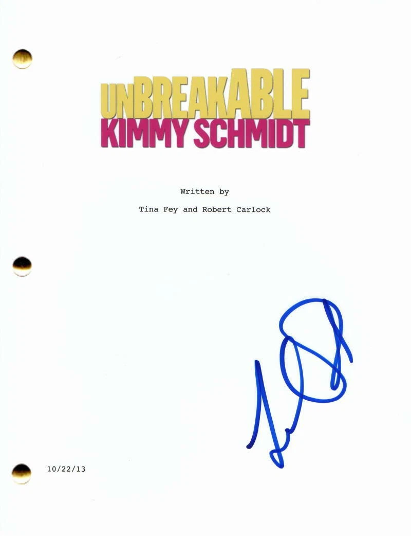 JANE KRAKOWSKI SIGNED AUTOGRAPH UNBREAKABLE KIMMY SCHMIDT FULL PILOT SCRIPT RARE