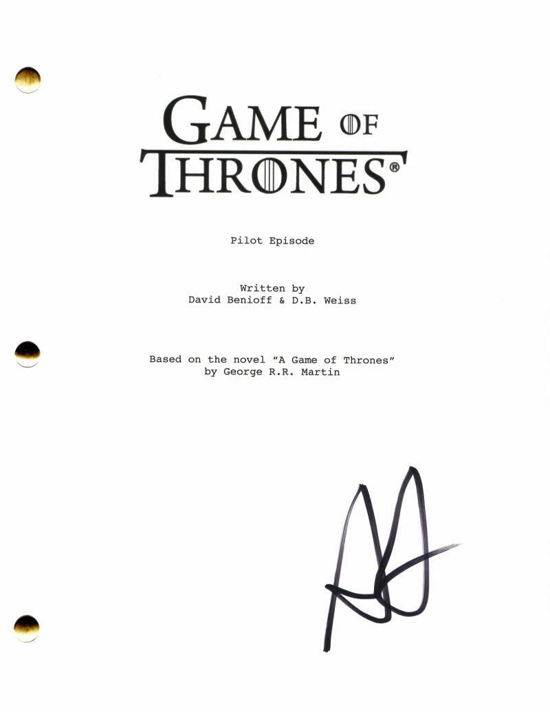 ALFIE ALLEN SIGNED AUTOGRAPH GAME OF THRONES FULL PILOT SCRIPT – THEON GREYJOY COLLECTIBLE MEMORABILIA