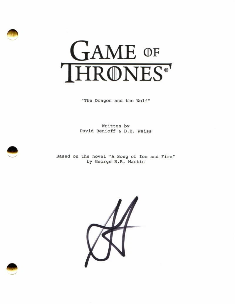 ALFIE ALLEN SIGNED AUTOGRAPH GAME OF THRONES FULL EPISODE SCRIPT - THEON GREYJOY
