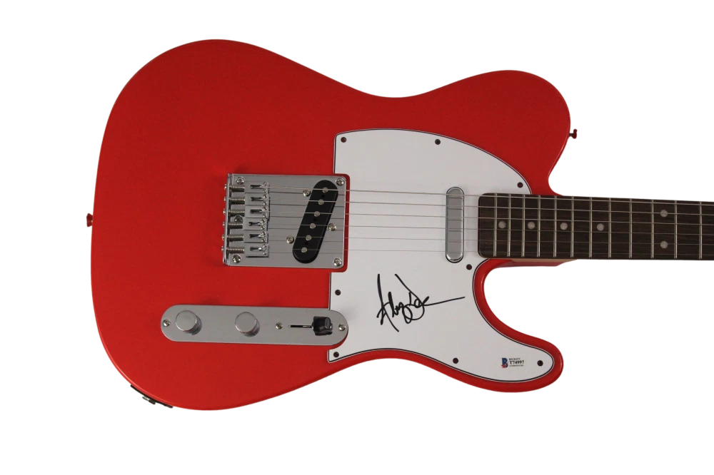 ADAM DURITZ SIGNED AUTOGRAPH FENDER RED TELECASTER GUITAR COUNTING CROWS BECKETT
