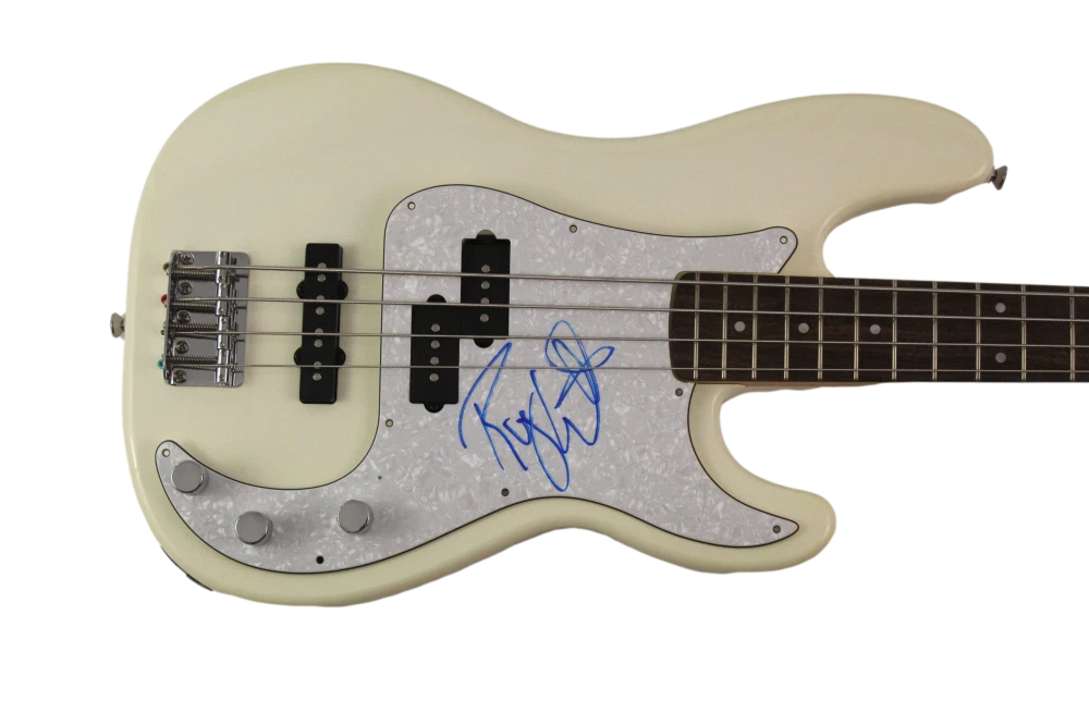 ROGER WATERS SIGNED AUTOGRAPH FENDER ELECTRIC BASS GUITAR PINK FLOYD . JSA