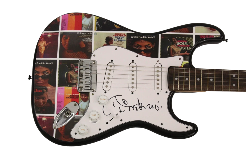 ARETHA FRANKLIN SIGNED AUTOGRAPH CUSTOM 1/1 FENDER ELECTRIC GUITAR RARE! W/ JSA