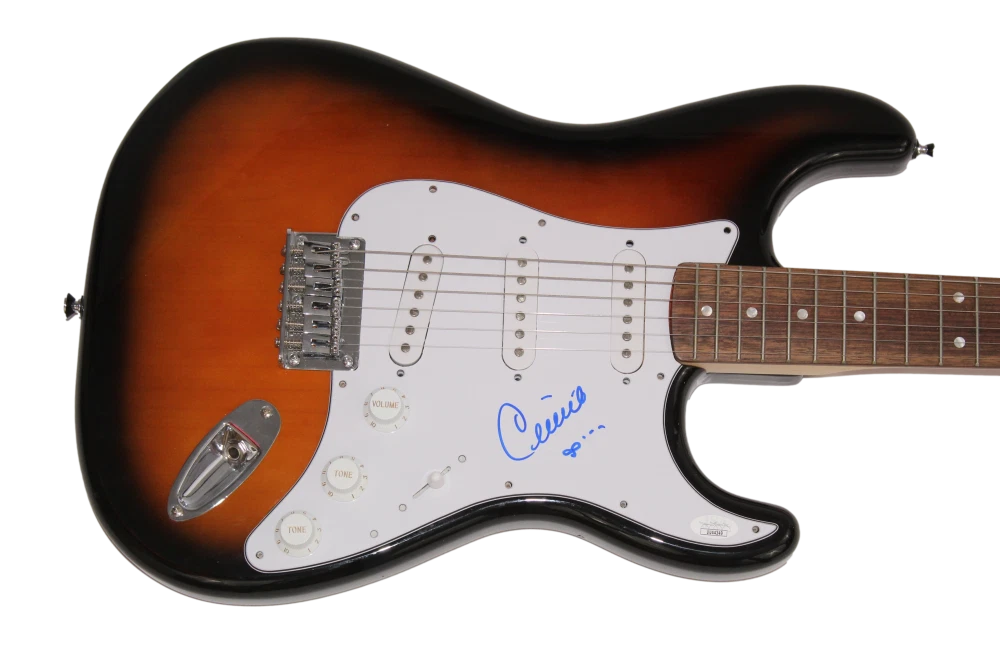 CELINE DION SIGNED AUTOGRAPH FENDER ELECTRIC GUITAR - THE COLOUR OF MY LOVE JSA