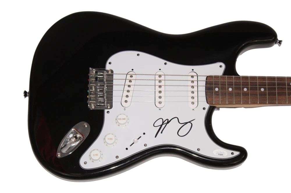 JEFF TWEEDY SIGNED AUTOGRAPH FULL SIZE BLACK FENDER ELECTRIC GUITAR WILCO W/ JSA