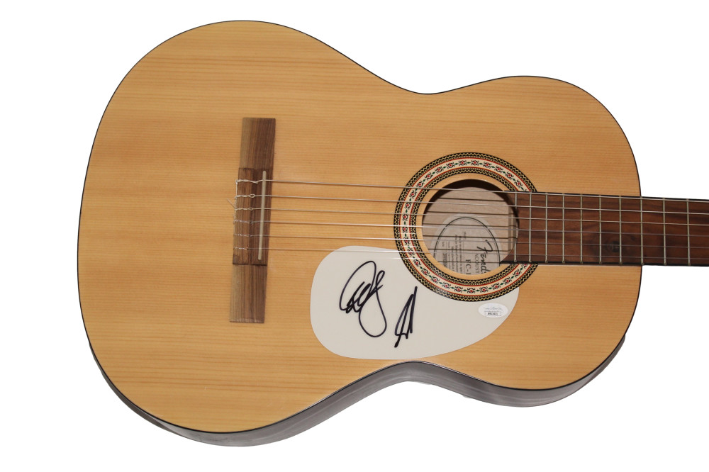 DAN SMYERS & SHAY MOONEY SIGNED AUTOGRAPH FENDER ACOUSTIC GUITAR DAN + SHAY JSA