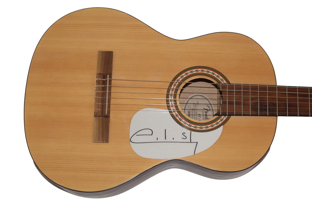 BILLIE EILISH SIGNED AUTOGRAPH FULL SIZE FENDER ACOUSTIC GUITAR - RARE! JSA COA