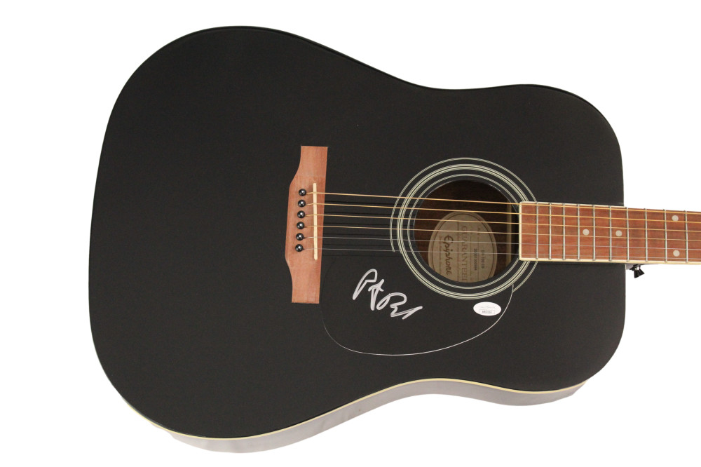 PETER BUCK SIGNED AUTOGRAPH GIBSON EPIPHONE ACOUSTIC GUITAR REM OUT OF TIME JSA