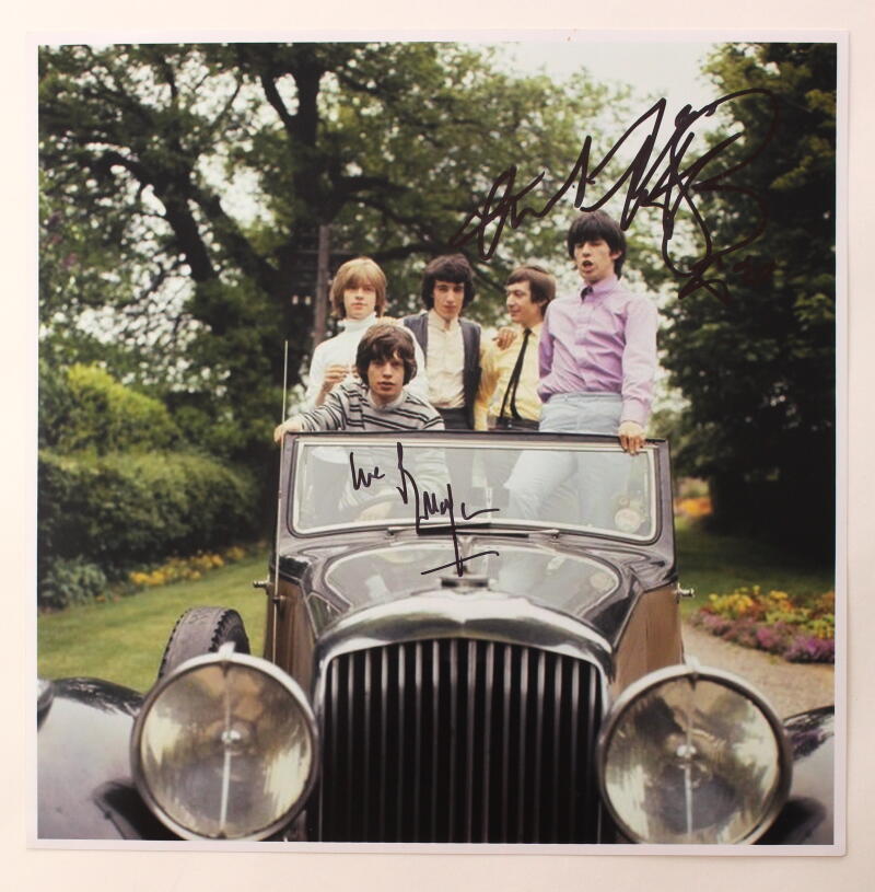 CHARLIE WATTS & BILL WYMAN SIGNED AUTOGRAPH 12X12 PHOTO - ROLLING STONES JSA COA