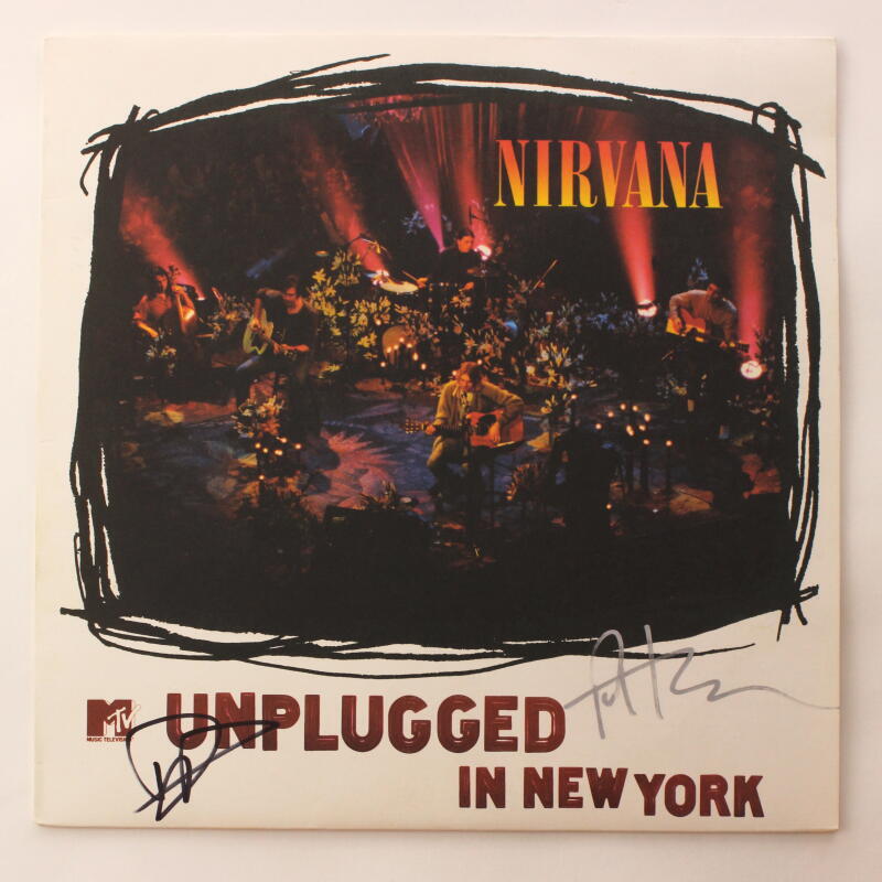 DAVE GROHL PAT SMEAR SIGNED AUTOGRAPH ALBUM VINYL RECORD - MTV UNPLUGGED JSA COA