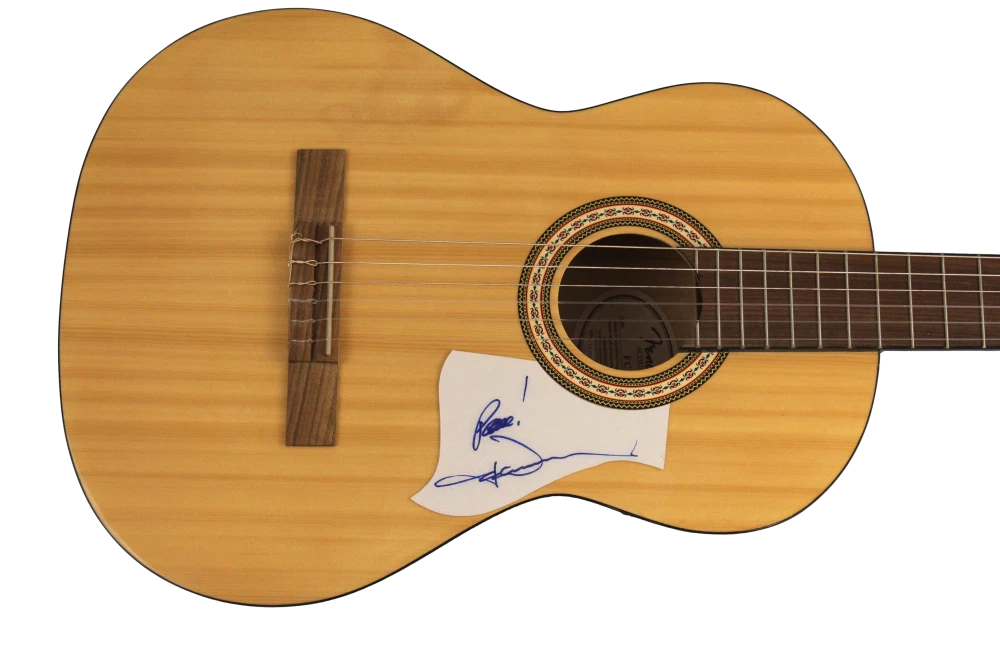 JOHN DENVER SIGNED AUTOGRAPH FULL SIZE FENDER ACOUSTIC GUITAR FOLK ROCK ICON JSA