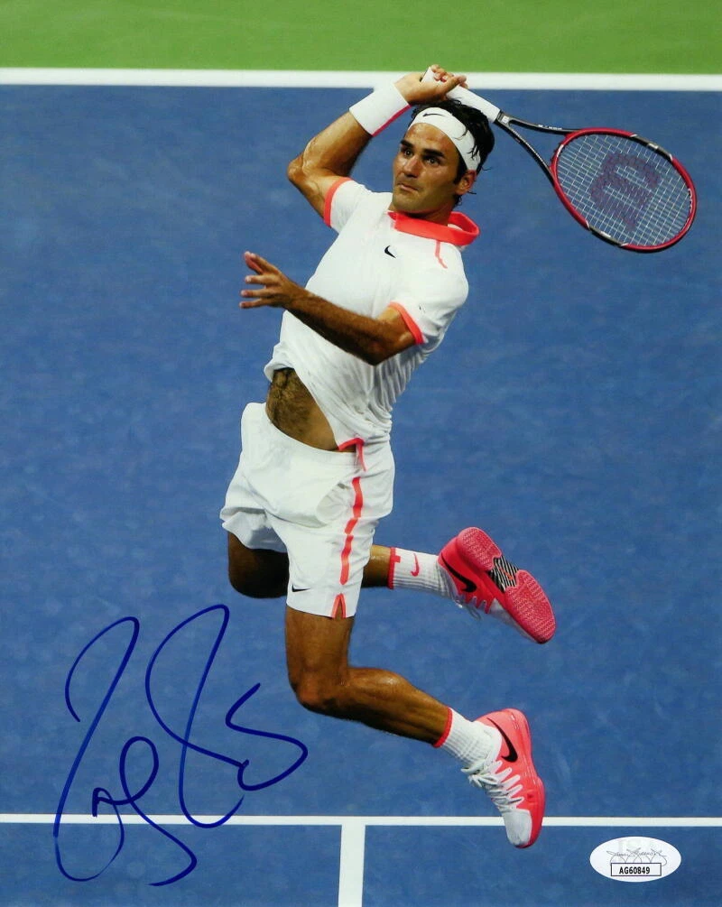 Roger Federer Signed Autograph 8x10 Photo - Wimbledon Champion Tennis Legend JSA