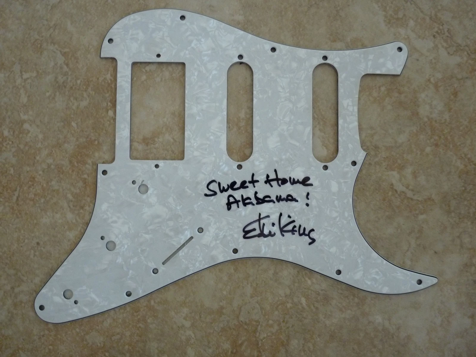 Ed King Lynyrd Skynyrd Sweet Home Alabama Signed Guitar Pickguard Guarantee