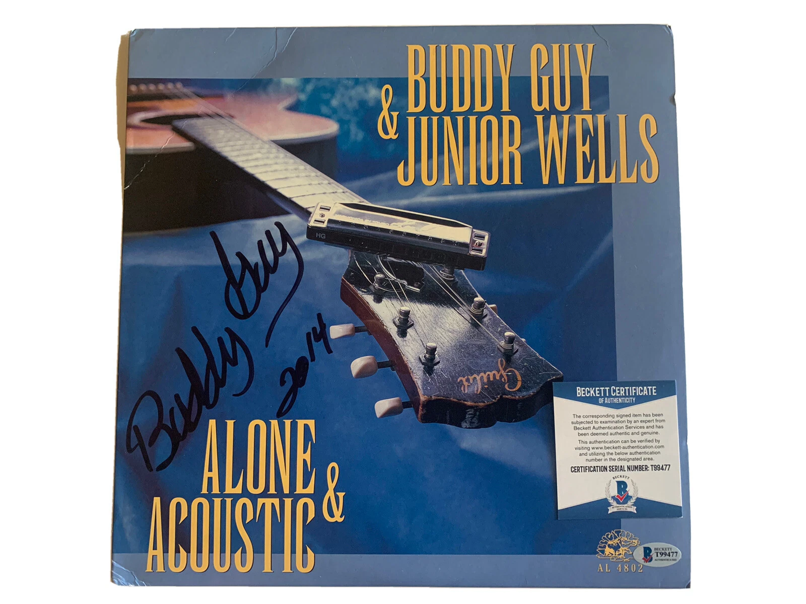 Buddy Guy Alone & Acoustic Autographed Signed LP Beckett Certified