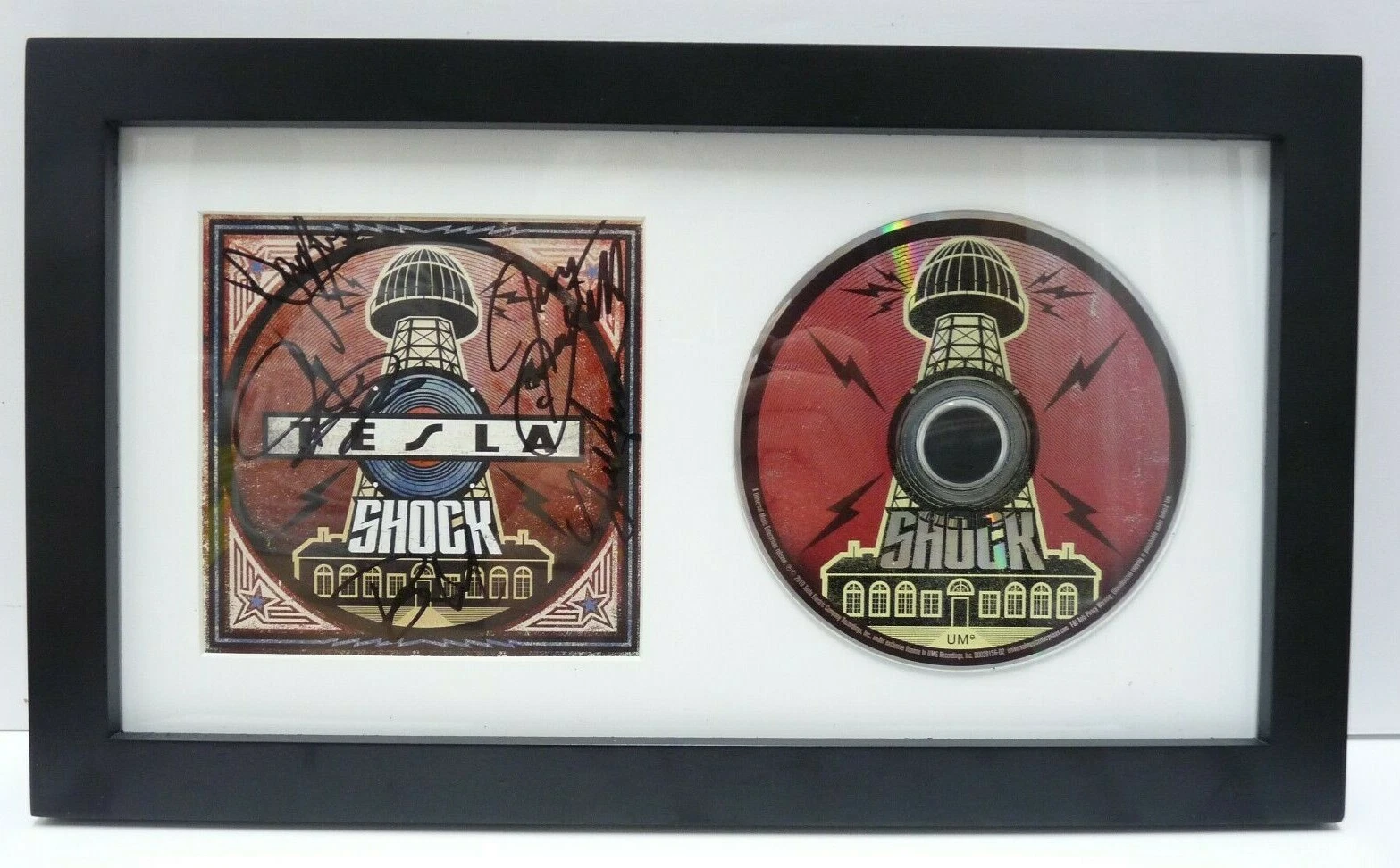 TESLA Shock Band Signed Autographed Framed CD Display Guaranteed