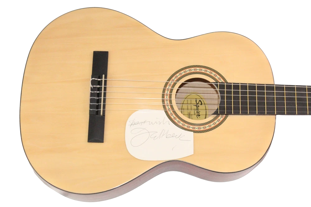 Jeff Beck Signed Autograph Fender Acoustic Guitar - Blow by Blow Wired - JSA COA