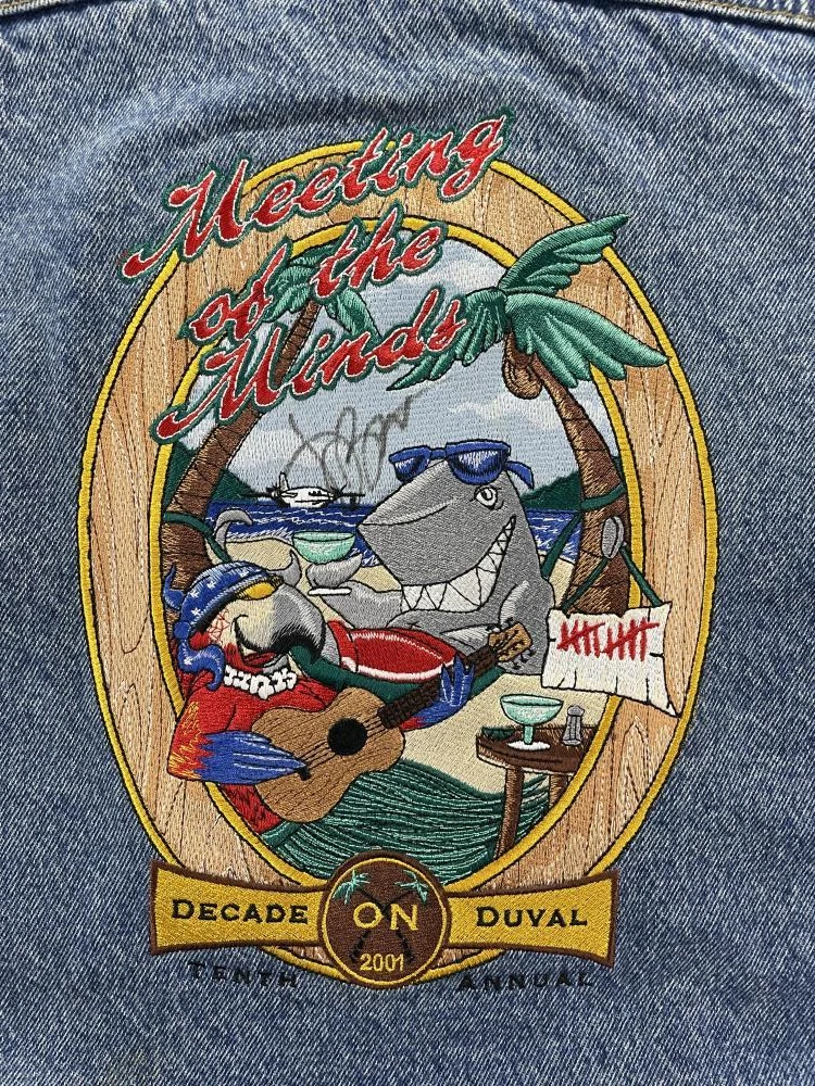 Jimmy Buffett Signed Autograph 2001 Annual Decade on Duval Lee Jean Jacket - JSA