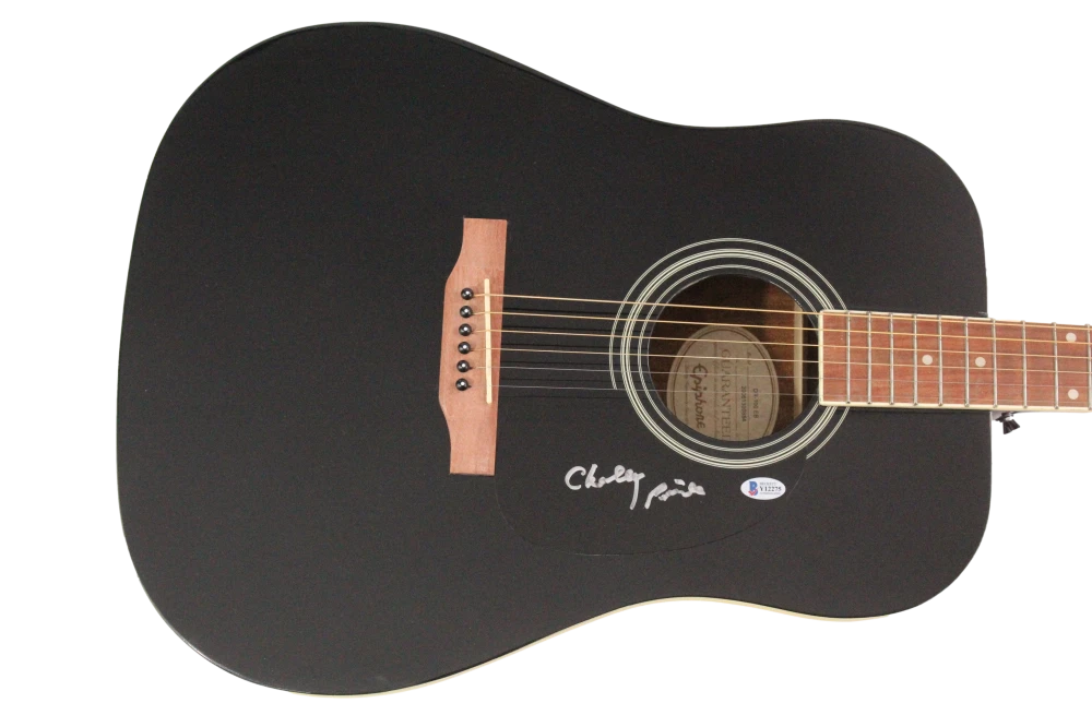 Charley Pride Signed Autograph Full Size Gibson Epiphone Guitar w/ Beckett COA