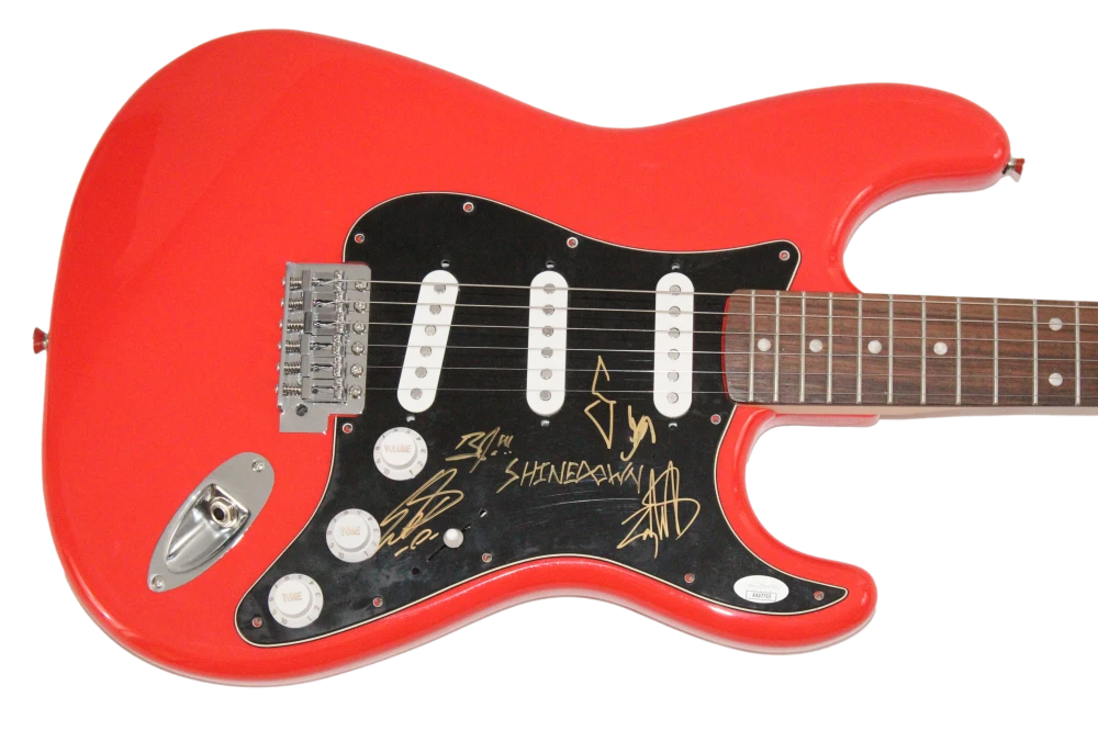 Shinedown Full Band Signed Autograph Fender Guitar The Sound of Madness JSA COA